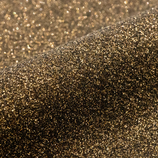 Glitter Black Gold Textilvinyl