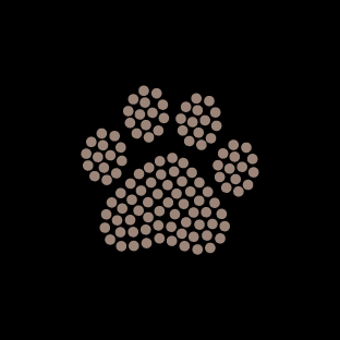Rhinestone Mall (digital) - Paw (57mm x 55mm) SS10